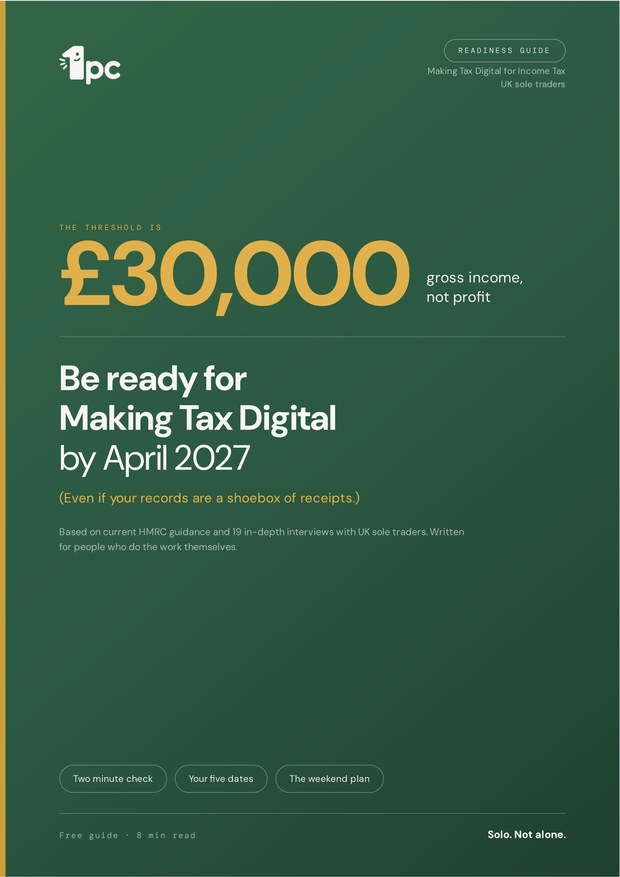 Cover of the 1pc Making Tax Digital 2027 guide